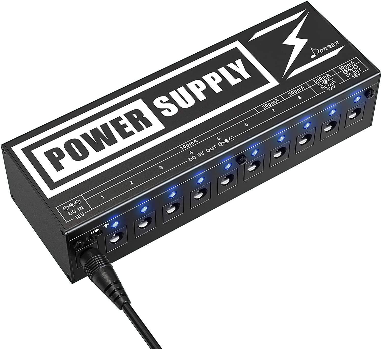 The Donner DP2 Guitar Pedal Power Supply Rocking Live